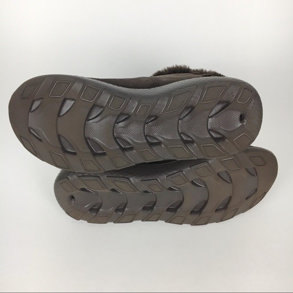 Skechers Size 5.5 On The‎ Go Brown Fur Trimmed Suede Leather Winter Snow Boots - Picture 7 of 8